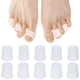 thumbnail image 1 of pares de protectores de gel para dedos de los pies, separadores de callos y mangas de alivio para el dedo meñique (manga abierta blanca), 1 of 7
