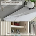 thumbnail image 7 of OKD Bathroom Storage Cabinet, Modern Medicine Cabinet with Adjustable Shelf for Kitchen & Living Room, Off White, 7 of 7