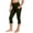 Army Green, variant on Girls Capri Leggings with Pockets- Workout High Waist Stretch Kids Summer Yoga Pants Black Size 12 Years