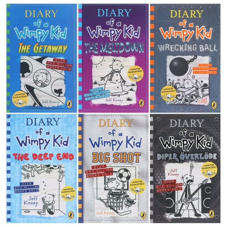 Diary of a Wimpy Kid (12-17) 6 Books by Jeff Kinney - Ages 7+
