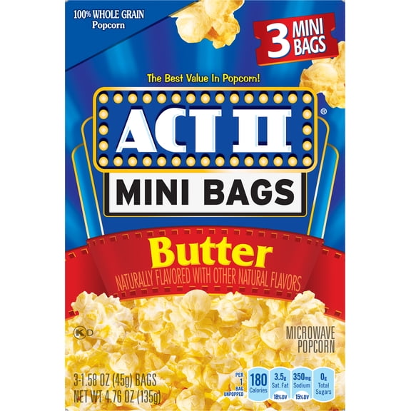 Act II Butter Lovers Popcorn, 30 Ct, includes 30 bags of buttery ...