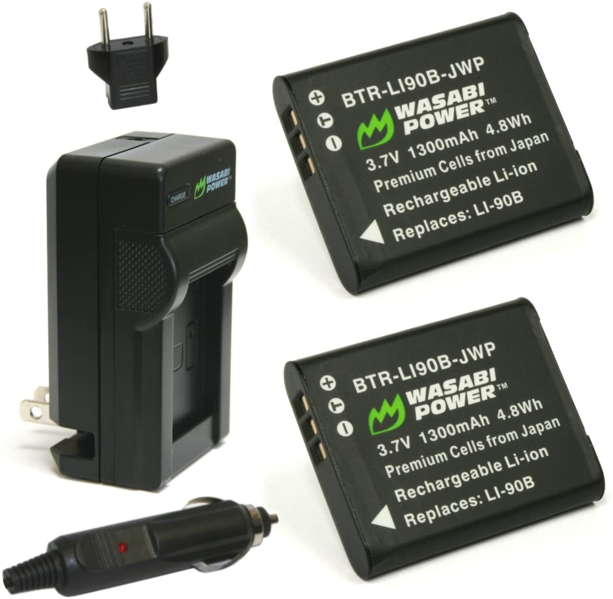 Wasabi Power KIT-BTR-LI90B-LCH-LI50B-01 Battery (2-Pack