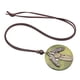 thumbnail image 3 of Collar con colgante de hoja de pluma, regalo, collar largo, cadena para uso diario, unisex Verde, 3 of 9