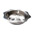 thumbnail image 3 of Lipstore Stainless Steel Divided Hot Pot Mandarin Duck Pot Round Hotpot Soup Cookware for M, 3 of 8