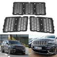 thumbnail image 4 of Car Black Front Grille Inserts Trim Compatible With Jeep Grand Cherokee 2014-2016, 4 of 5