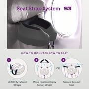 Cabeau Evolution S3®Travel Neck Pillow, with custom bag and seat strap system