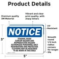 thumbnail image 2 of (2 Pack) Ethylene Oxide Cancer Hazard And Reproductive OSHA Notice Sign, 2 of 7
