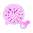 thumbnail image 2 of Reloj educativo para niños, juego de sellos de reloj, divertido aprendizaje del tiempo rosa, 2 of 9