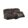 thumbnail image 5 of JERFIT 3-Piece Reclining Sofa Set with Drop Down Table, Cup Holders, and Charging Station, Manual Recliner Loveseat and Glider, Chocolate Corduroy Upholstery, 5 of 10