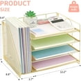 Desk Organizers and Accessories, 4 Tier Paper Letter Tray File