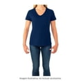 thumbnail image 4 of Playera Fruit Of The Loom para Mujer, Cuello V Manga Corta Azul Marino Talla  G, 4 of 4