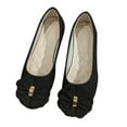 thumbnail image 4 of Miluxas Women's Bowknot Ballet Flats Comfortable Slip-On Dressy Casual Bowtie Flat Shoes Loafers Black 7(39), 4 of 4