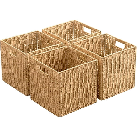 Rectangular Storage Basket Fabric Organizer Bin for Toys,Books,Clothes,Gifts,Pets-Perfect for Home,Office,Nursery,Dorm,Shelf(Rec Spaceships)