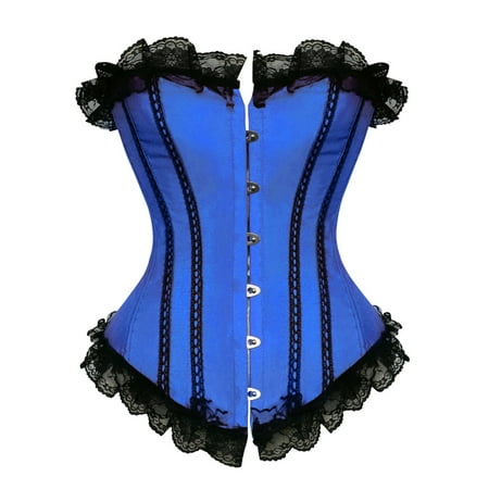 Women s Bustier Corset Top Plus Size Lace Waist Cincher Overbust Bustiers Shapewear Push Up Bodysuit