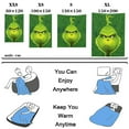 Christmas Grinch Throw Blanket Holiday Christmas Fleece Blanket Soft