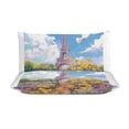 thumbnail image 3 of 3 Pcs Soft Bedding Set, Includes 1 Duvet Cover with Zipper And 2 Pillow,Shams Eiffel Tower King(102"×90"), 3 of 8