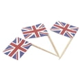 thumbnail image 1 of 100 Pcs Cupcake Toppers England Flag Toothpick Miniature Britain Flag Toothpick Flags Cupcakes Cake Toothpick, 1 of 4
