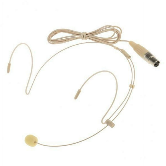 2 Auriculares Profesionales Con Gancho Para La Oreja/micrófono De Cabeza Color Piel De 4 Pines Sunnimix Micrófono de diadema de 3 pines