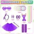 thumbnail image 2 of Alaiyaky 80s Costume Accessories Set for Women – 80s Fnacy Dress Outfit with 'I Love The 80s' T-Shirt, Tutu Skirt, Neon Accessories for 1980s Theme Party, Hen Do, Festival, 2 of 7