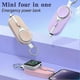thumbnail image 2 of 4 in 1 Mini Solar Charger Power Bank Keychain with Built-in IOS/Type-C Cables - Retractable Plug Power Banks 3000mAh for Smartphone Watches, 2 of 5