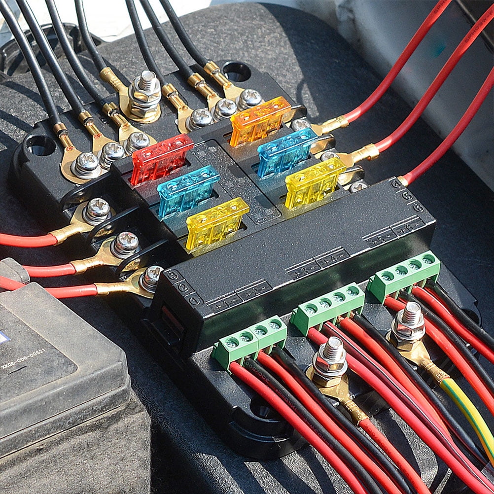 TOYMYTOY Car Fused Distribution Block Multicolor ABS Fuse Box for Electrical Safety