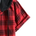 thumbnail image 5 of Mens Shirts Men Spring Summer Casual Slim Plaid Short Sleeve Hooded Shirts Top Blouse clearance clothes under $25.00, 5 of 9