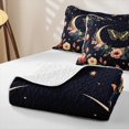 thumbnail image 4 of Homewish Hippie Butterfly Quilt Full, Flower Moon Stars Full Bedspread Sets, 3 Pieces 1 Coverlet and 2 Pillowcases, 4 of 7