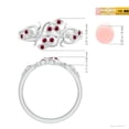 thumbnail image 5 of ANGARA Natural Nature Inspired Pave-Set Ruby Leaf and Vine Ring in 14K White Gold for Women (Size-1.3mm) | July Birthstone, Birthday, Anniversary, Jewelry Gift for Women | Natural Ruby Ring, 5 of 10