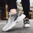 thumbnail image 5 of cyiecw Mens Sneaker Shoes Casual Sport Mesh Sneakers Fashion Running Gym Walking Shoes Trainers Black Grey Blue, 5 of 7