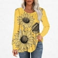 thumbnail image 2 of PuLe Women's Top Long Sleeve Shirts for Women Fall Tops Dressy Casual Blouses Pleated Scooped Neck Tunic Tops for Leggings ﻿, 2 of 5