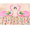 thumbnail image 5 of HWJAD Cotton Short Sleeve Dress for Girls Summer Toddler Flamingos Dresses Kids Swing Floral Dress, 5 of 8