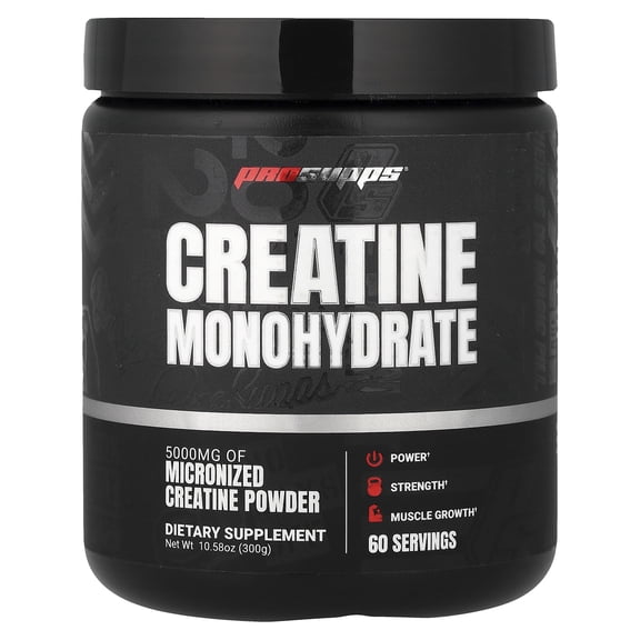 ProSupps Creatine Monohydrate Powder, 5g Micronized Creatine, Muscle Strength, Power, Performance & Recovery Supplement, Unflavored, 60 Servings