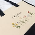 thumbnail image 2 of Personalized Premium Cotton Canvas Tote Bag, Natural, 17” x 14” x 6”, 2 of 4