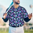 thumbnail image 5 of KLL starry sky Skull flower for Men's Baseball Shirts,Short Sleeve Casual Shirts Button Down Shirt for Men Beach Summer Wedding Shirt-4X-Large, 5 of 7