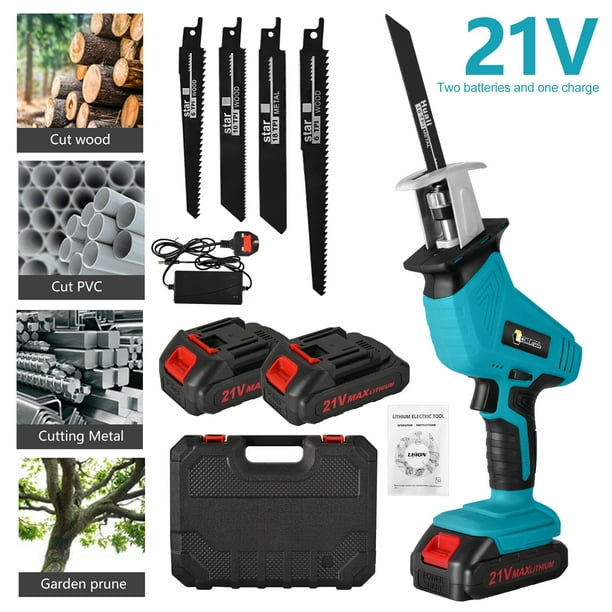 Conentool Cordless Reciprocating Saw, 21V 2.0Ah Battery Powered