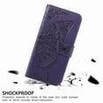 thumbnail image 6 of Samsung Galaxy S22 5G Case, Butterfly Embossed Flip Folio Wallet Case Magnetic Closure RFID Blocking Card Slots Kickstand Shockproof Stand Case for Samsung Galaxy S22 5G 6.1 inch,Purple, 6 of 6