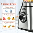 thumbnail image 5 of Uten 800W Glass Blender for kitchen with Glass Jar & 6 Stainless Steel Blades, Crush Ice, Make Smoothies, Mince Meat, 60 oz Large Capacity for Family Kitchen, 5 of 18