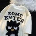 thumbnail image 5 of Sanrio BadBadtz Maru Cotton Cute T-shirt Women Kawaii Embroidery Fashion New 2023 Grunge Black White Tees Clothes Yk2 Hip Hop, 5 of 14
