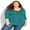 Teal, variant on Avenue Women's Plus Size Milly Pleat Plain 3/4 Sleeves Scoop Neckline Top - Copper