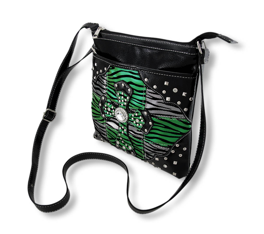 zebra print cross body bag