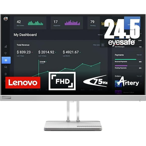 Open Box - Lenovo L25e-40 - 24.5" FullHD Monitor with EyeSafe (FHD IPS, HDMI, DP)