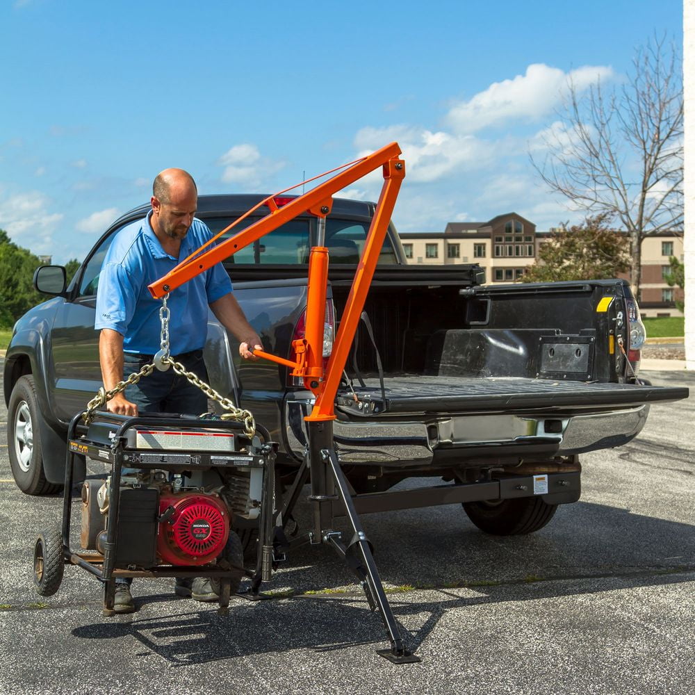 Apex HMC-1000 Hydraulic Hitch-Mount Pickup Truck Jib Crane - 1,000 lb Cap