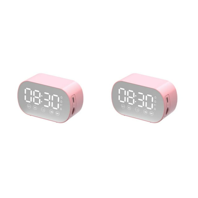Seitruly Altavoz compatible con Bluetooth con pantalla LED Subwoofer estéreo de alta definición Barra de sonido Caja de sonido Alarmas duales Type1 NO1