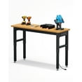 thumbnail image 4 of BeesClover 60" Adjustable Height Work Bench with Power Outlet, Heavy Duty Solid Wood Work Table, Max 2200 LBS Capacity Garage Workbench for Workshop, Shop, Home, 4 of 7