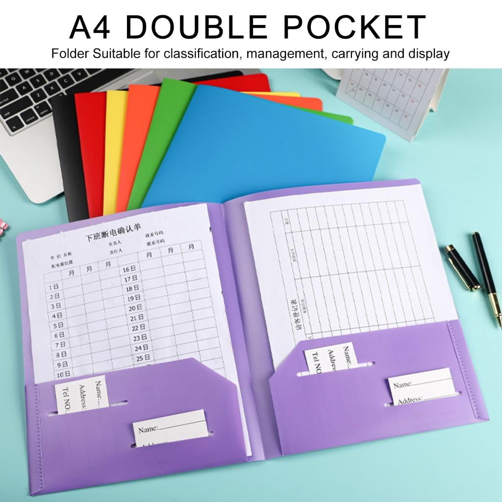 Youthyao 10x/Set Two Pocket Folders Letter Size Document Folder with Two Pockets Presentation Folder Document Pockets