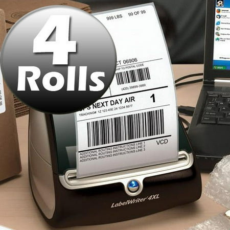 DYMO 4XL Direct Thermal Shipping Labels 4x6 ( 4 JUMBO rolls ) 1744907 Compatible - Walmart.com