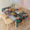 thumbnail image 5 of Yorkie Dog and Flower Florals Rectangle Tablecloth 60"x120",Waterproof Polyester Rectangle Table Cloth, Wipeable Spillproof Polyester Tablecloth for Dining, Camping, Indoor and Outdoor, 5 of 6
