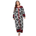 thumbnail image 1 of Tralilbee Robe Décontractée Moderne à Manches Longues Imprimée Grande Taille pour Femme Longue Mode Robe Décontractée Jusqu'au Sol Robe à Manches Longues 6TG Chandail, 1 of 5