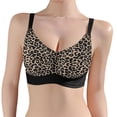 thumbnail image 1 of Leopard Print Underwire Bra for Home and Everyday Wear with Soft Support and Push Up Effect Reducing Side and Sagging for All Seasons Comfortable Fit and Gentle Lift, 1 of 5