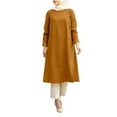 thumbnail image 1 of Robe Abaya Décontractée à Manches Longues pour Femmes Musulmanes, Tenue Dubai, 1 of 5